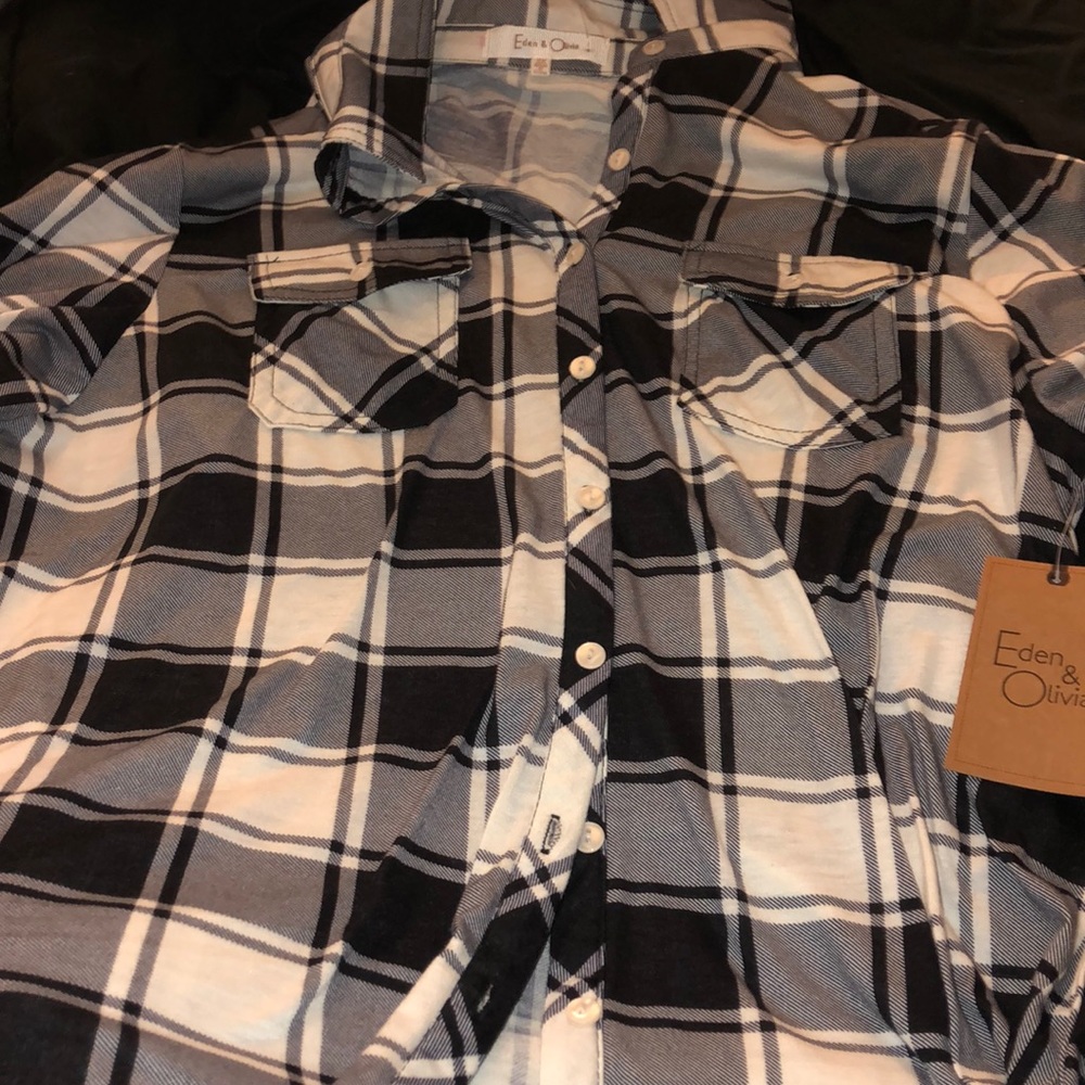 Checkers button up shirt